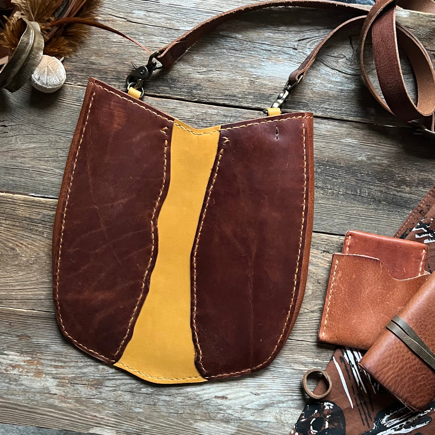 Moon River Leather Crossbody Bag
