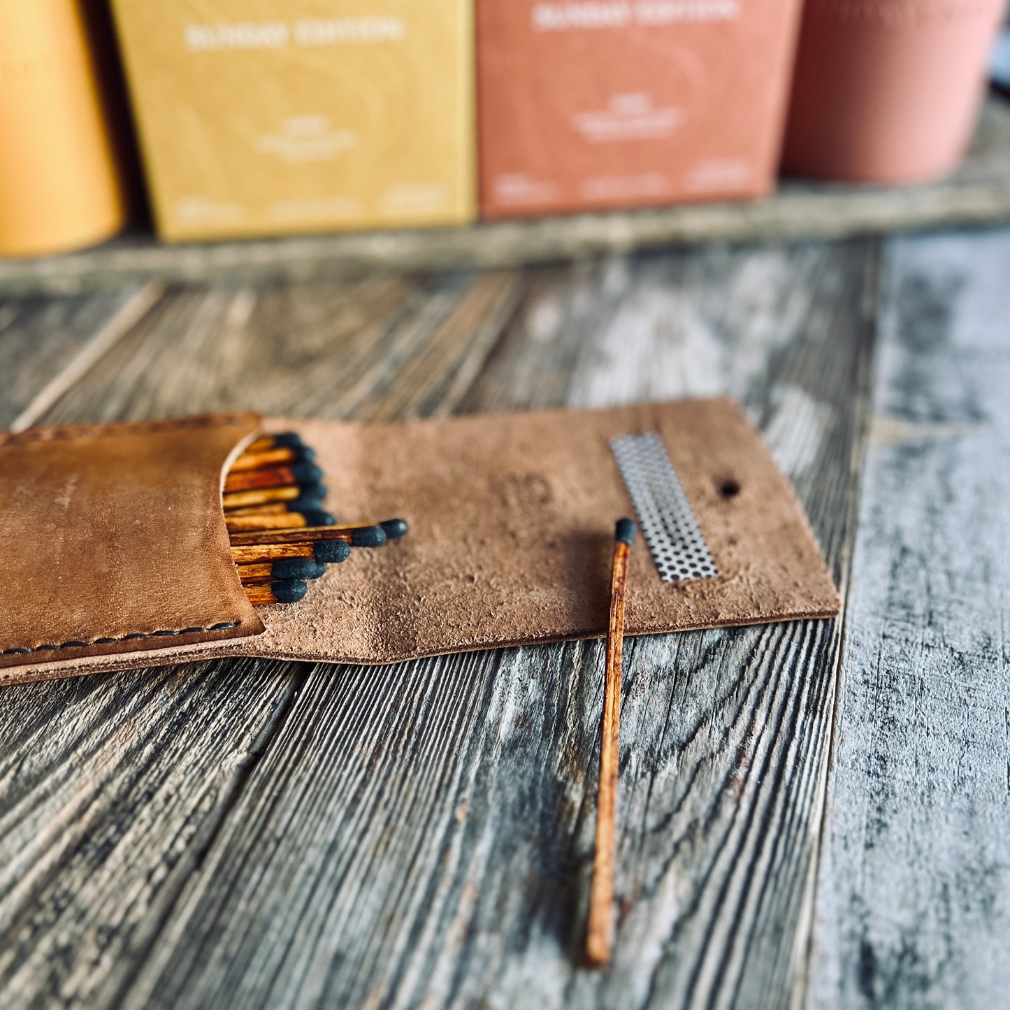 Sondera 1974 Leather Match Case