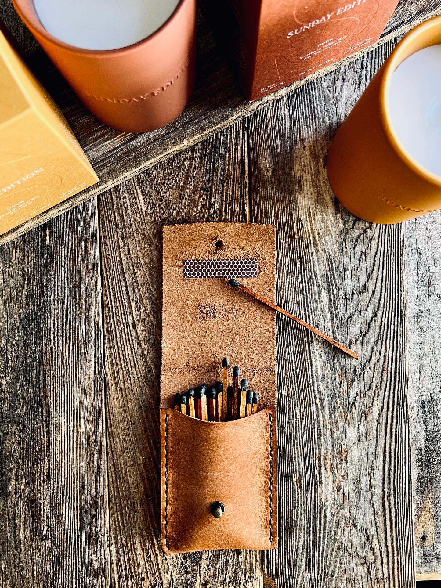 Sondera 1974 Leather Match Case