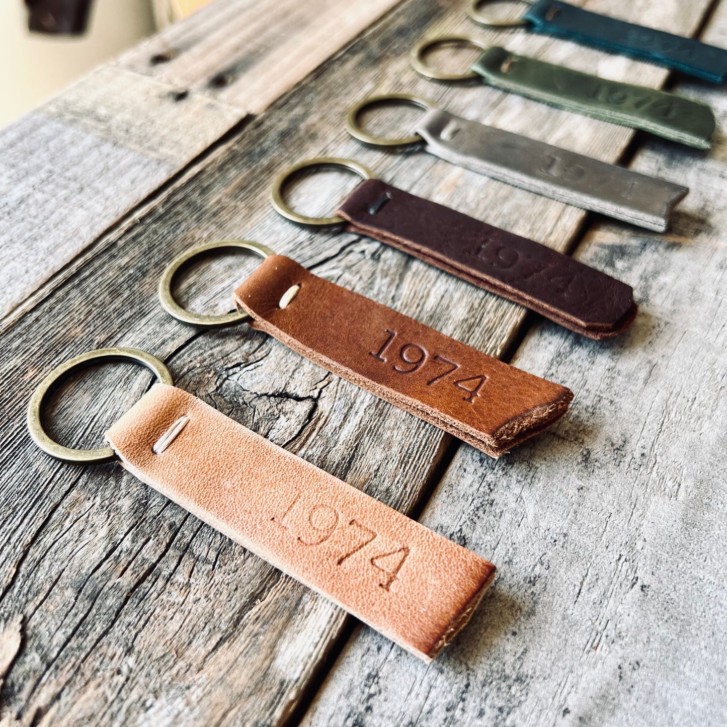 1974 Branded Leather Key Fob