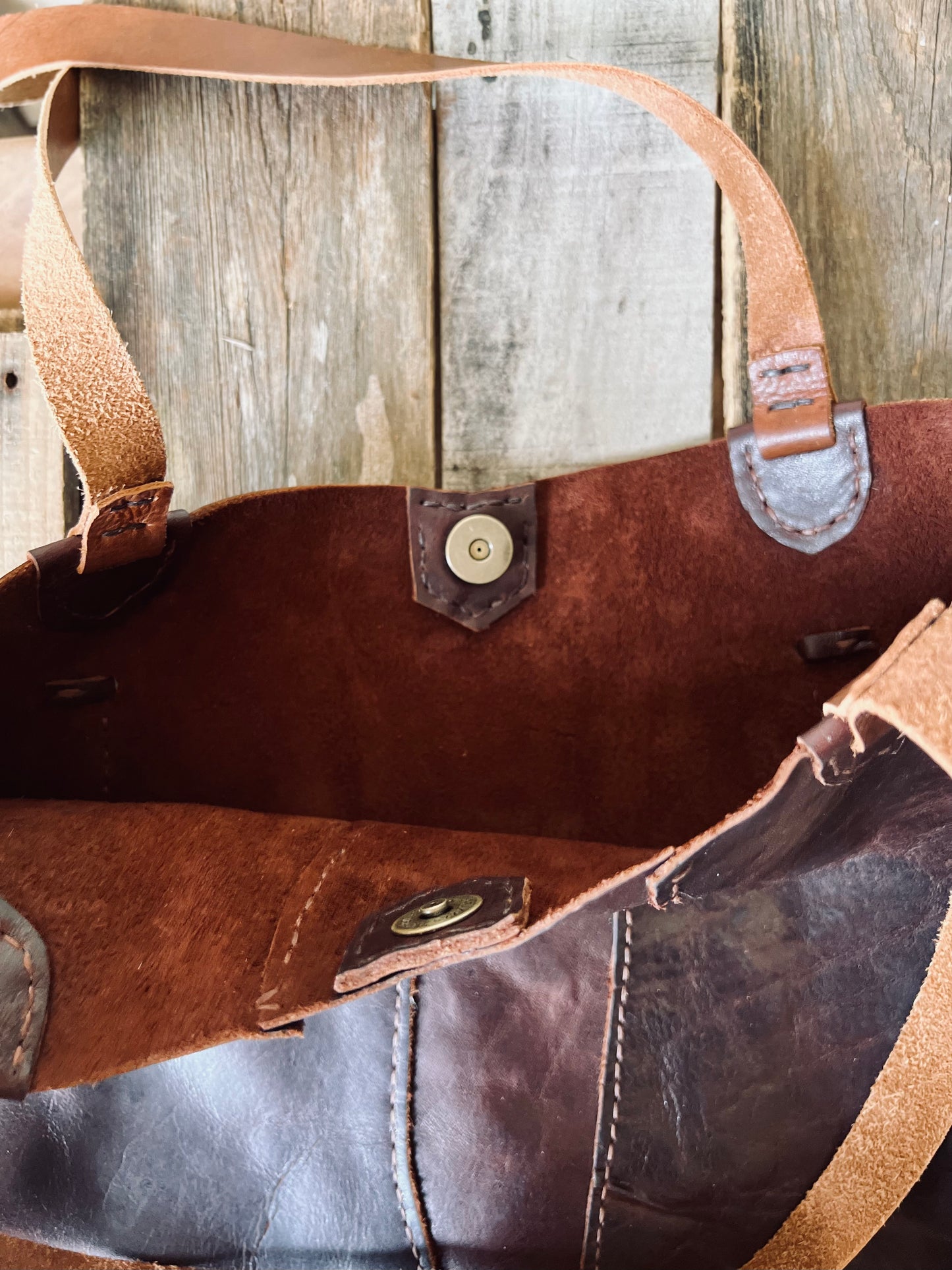 St. Johns River Leather Slim Tote