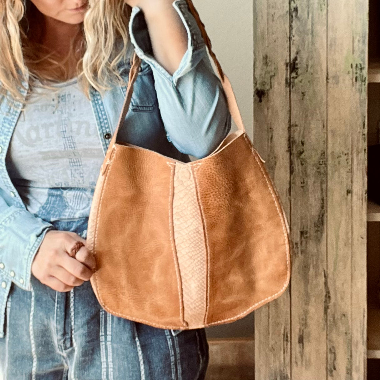 Beaufort River Leather Hobo Bag
