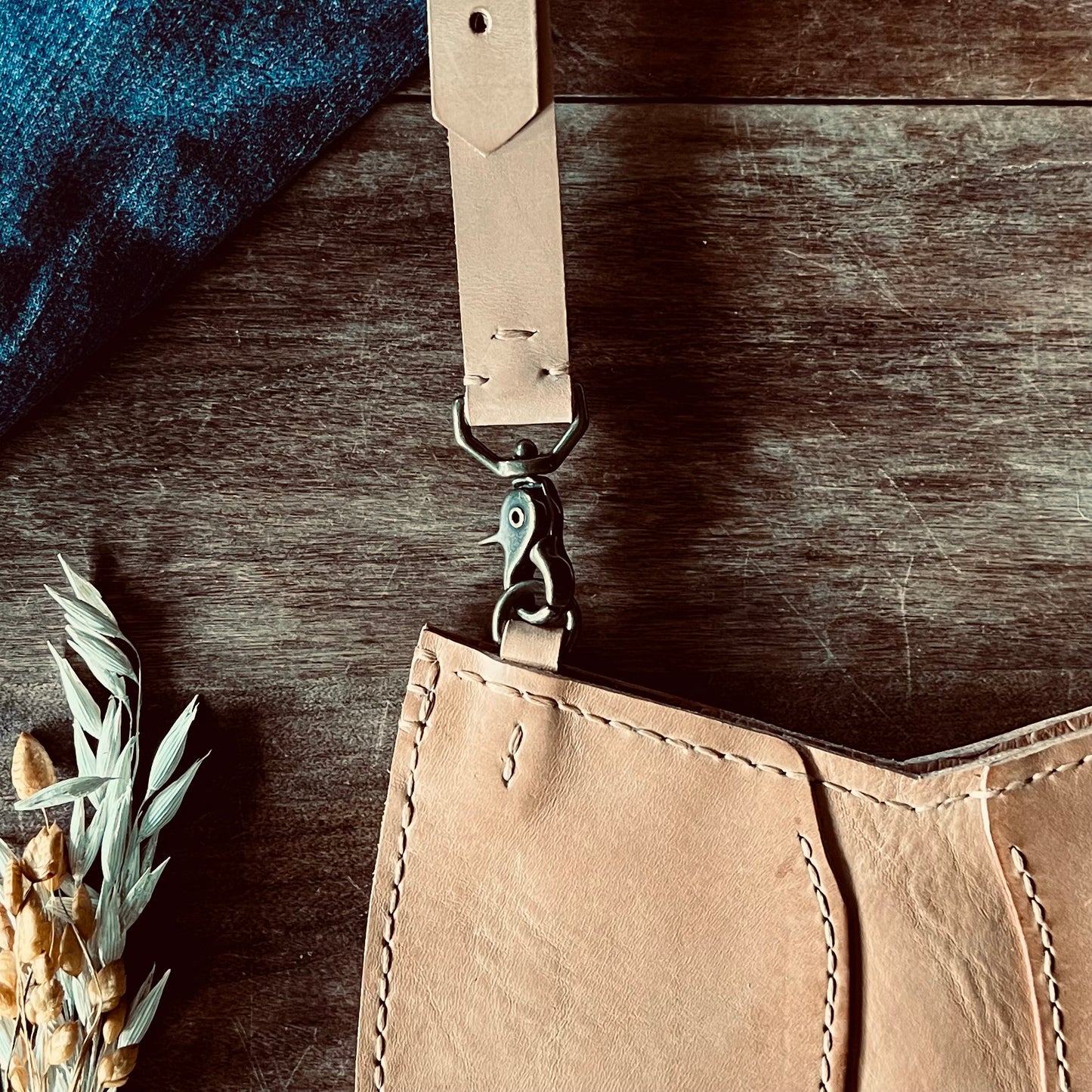Moon River Leather Crossbody Bag