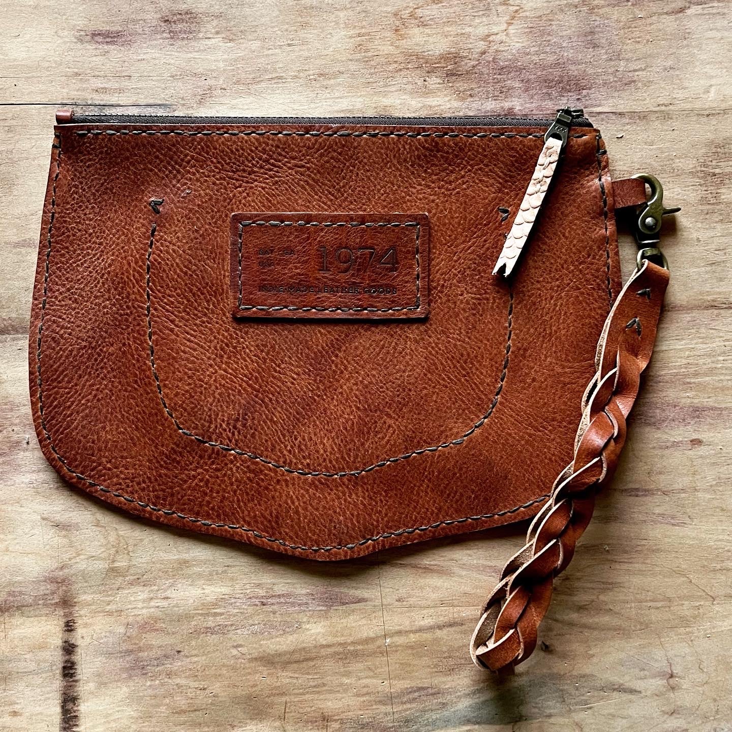 Broad River Leather Wristlet