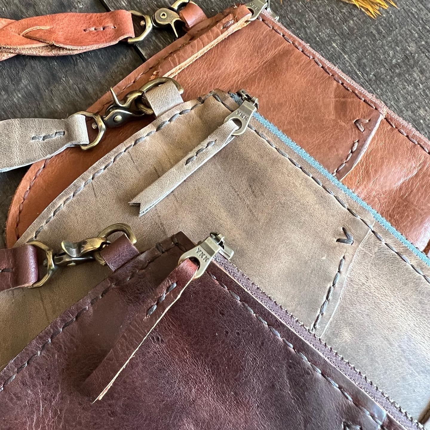 Broad River Leather Wristlet