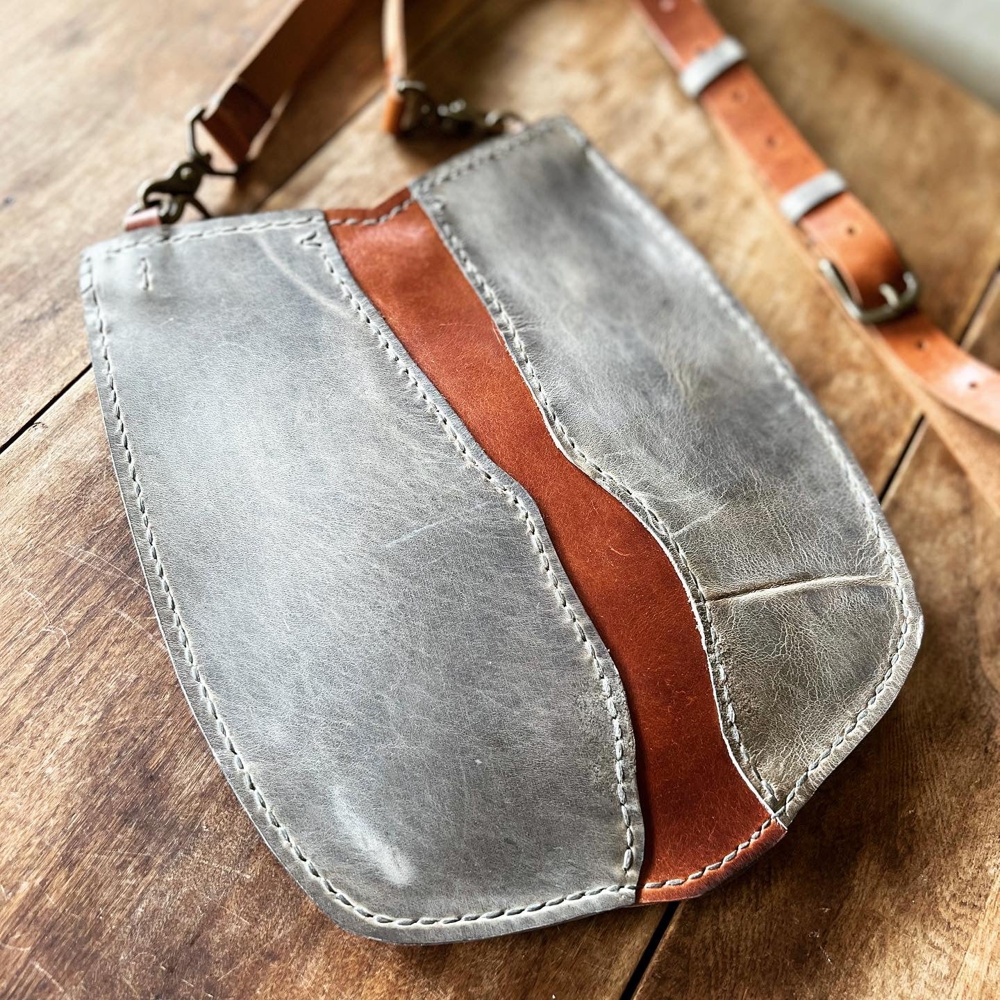 Moon River Leather Crossbody Bag