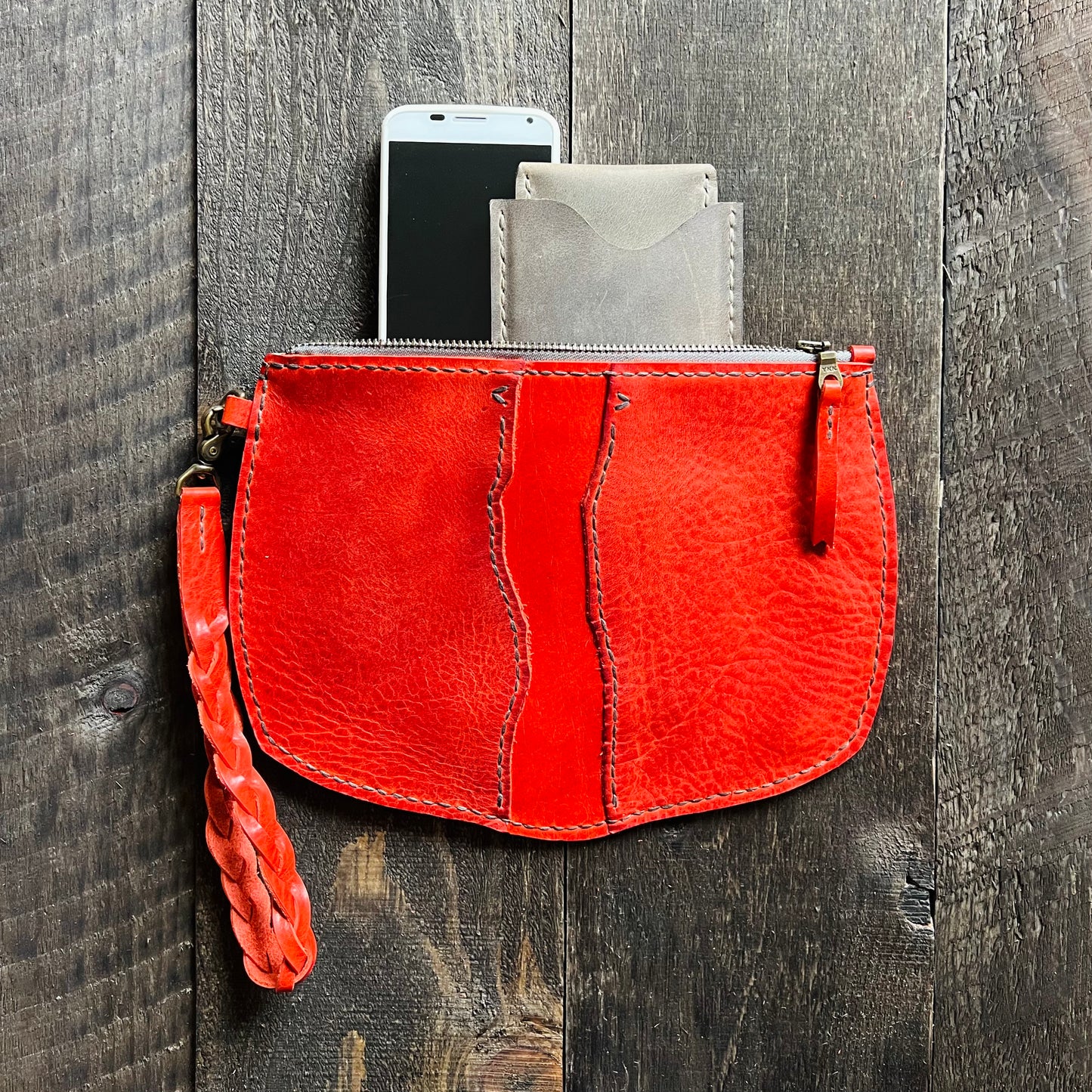 Broad River Leather Wristlet