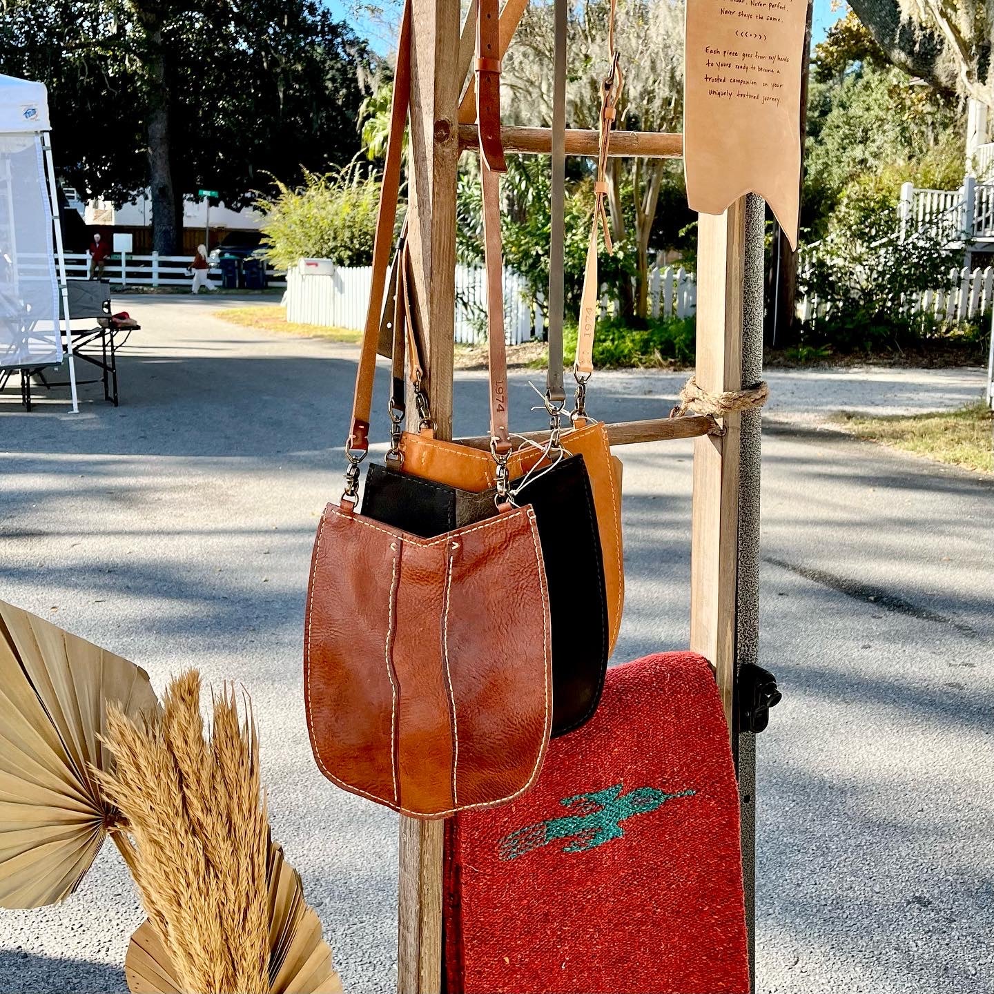 Moon River Leather Crossbody Bag