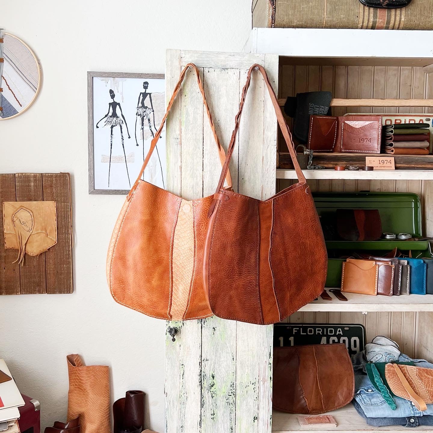 Beaufort River Leather Hobo Bag