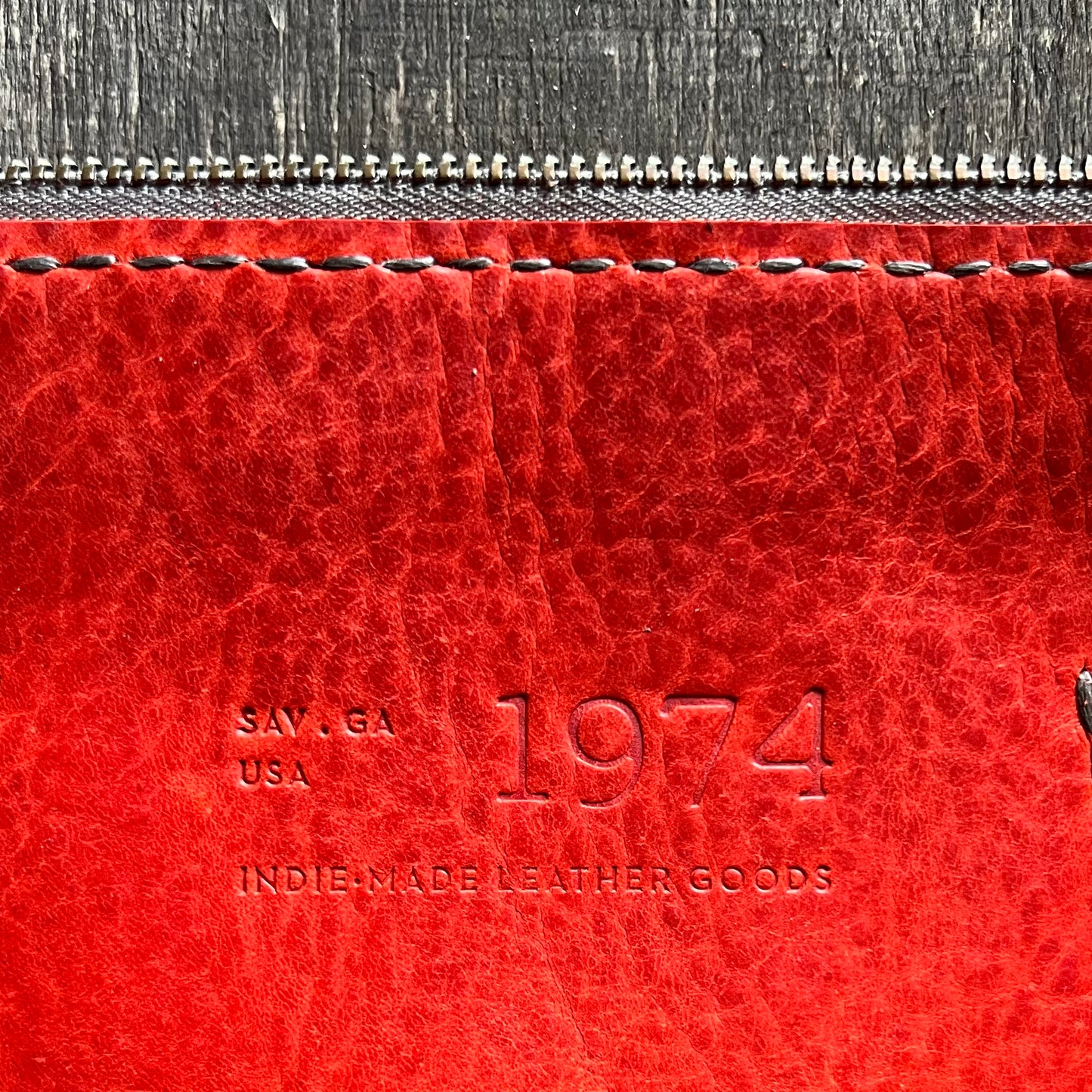 Broad River Leather Wristlet