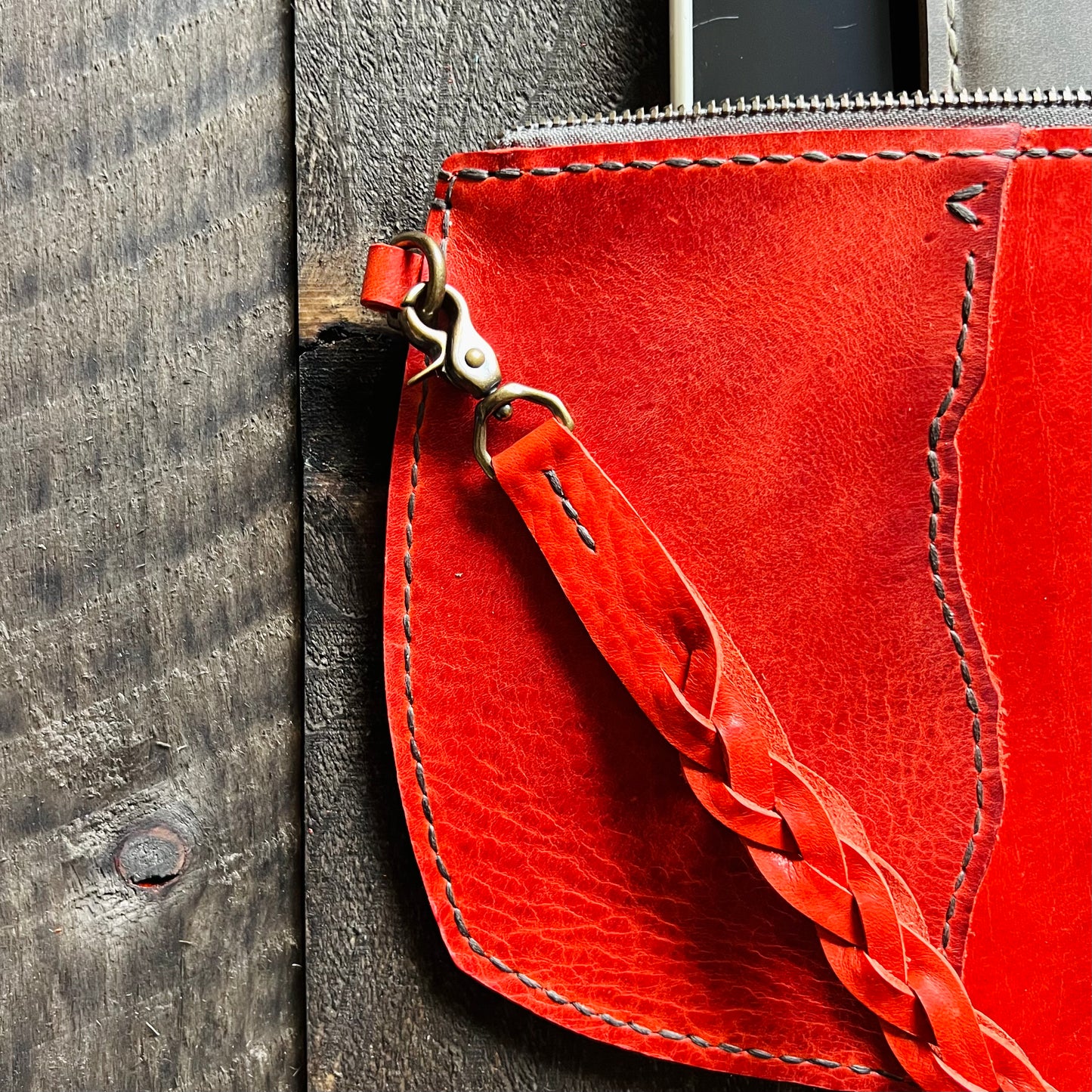 Broad River Leather Wristlet