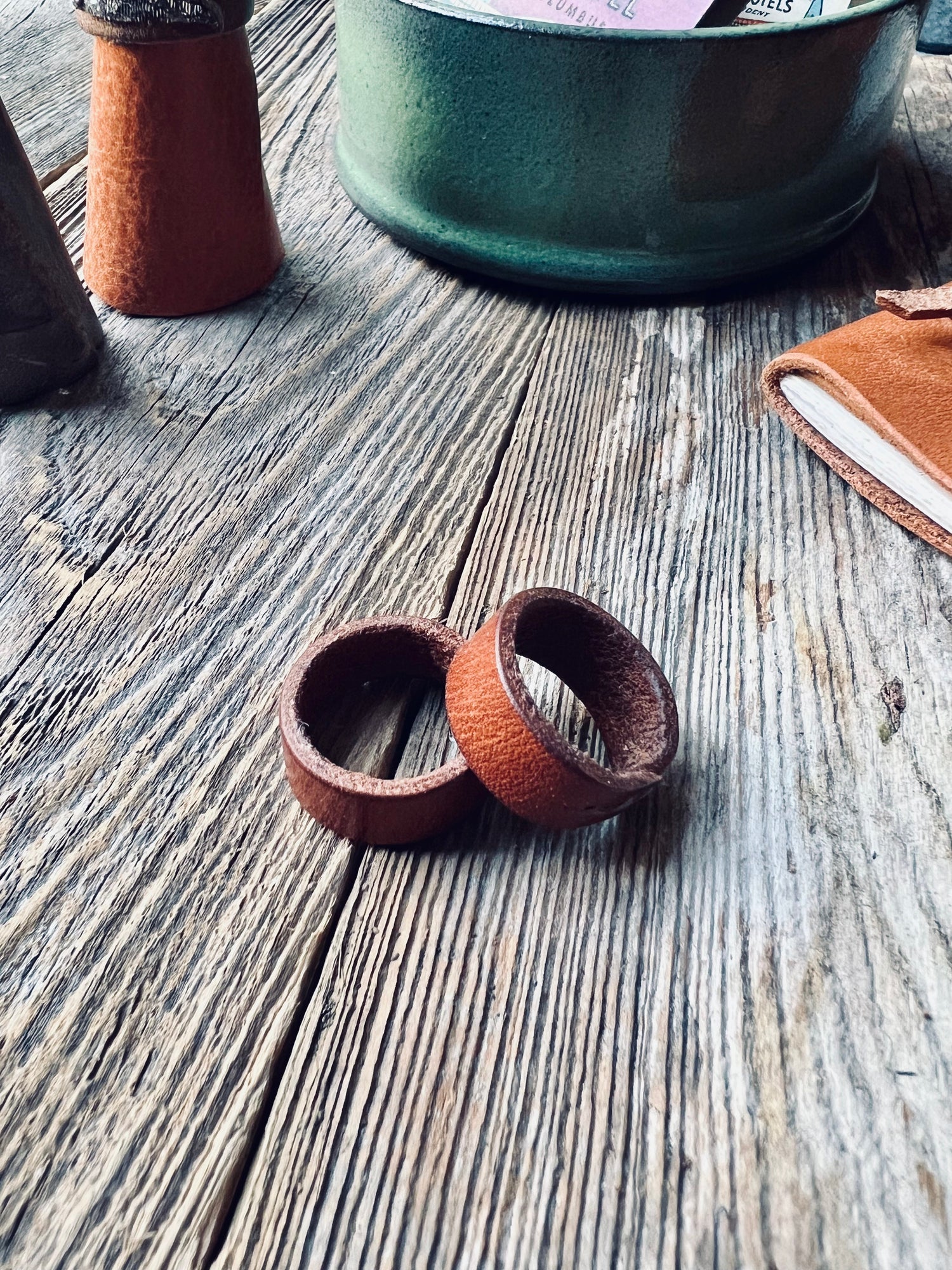 1974 Leather Dakota Rings