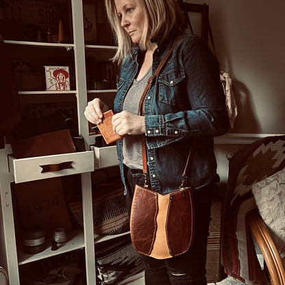 Moon River Leather Crossbody Bag