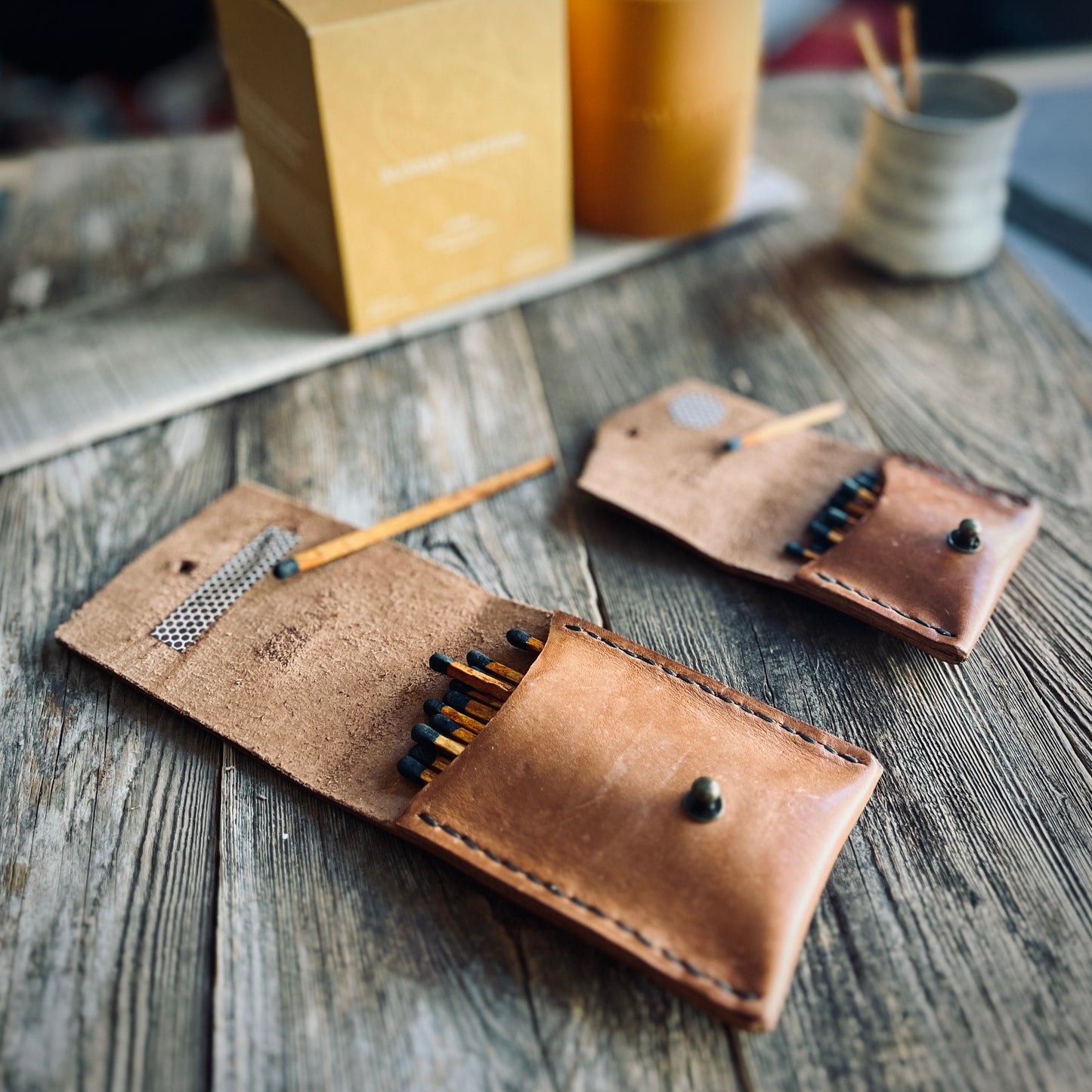 Sondera 1974 Leather Match Case