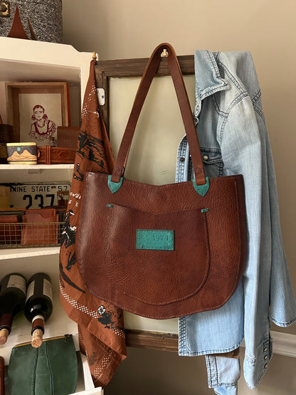 St. Johns River Leather Slim Tote