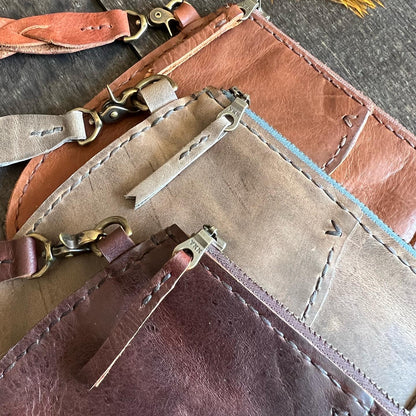Broad River Leather Wristlet