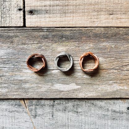 1974 Dakota Leather Braided Rings
