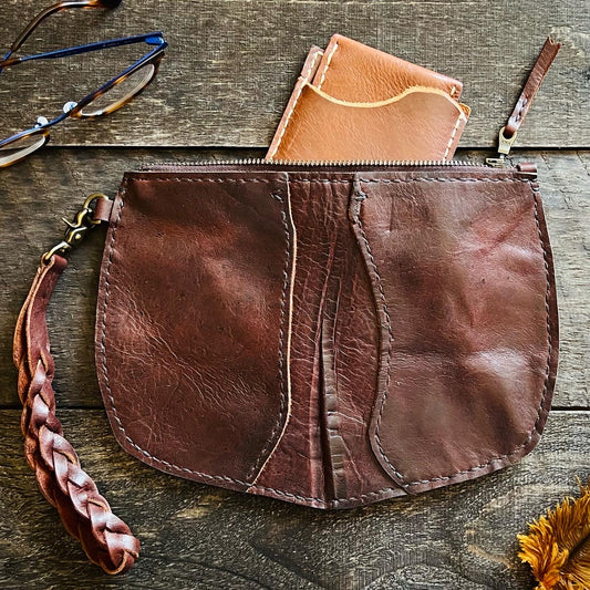 Broad River Leather Wristlet